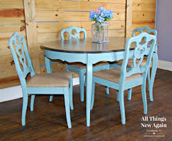 Dining Table And 4 Chairs Dining Set Painted Vintage Duck Painted Kitchen Tables Painted Dining Table Blue Dining Tables