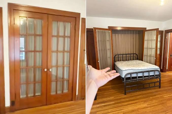 Woman Finds Unexpected Feature in 100-Year-Old Apartment After Opening 'Mystery Doors' She'd Been Told Didn't Work (Exclusive)