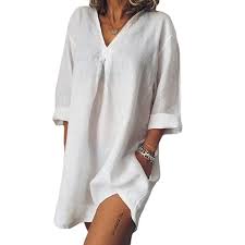 Himone Women V Neck Cotton Linen Oversized T Shirt Dress Tops Ladies 3 4 Half Sleeve Casual Baggy Short Dress With Pocket Walmart Com Walmart Com The short pants are embellished with a series of straps and pockets. women v neck cotton linen oversized t shirt dress tops ladies 3 4 half sleeve casual baggy short dress with pocket