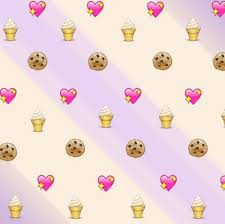 Cookie Heart And I Ve Cream Emoji Background Emoji Backgrounds Emoji Wallpaper Cute Emoji Combinations