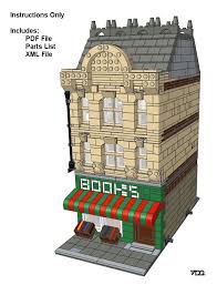 Search and download all lego building instructions, search by lego set number, theme, year or name. Lego Custom Modular Building The Bookstore Instructions Only Lego Lego Architecture Lego Custom Lego Projects