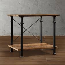 Industrial Square Wood End Table In 2020 Rustic End Tables Industrial Decor Living Room Vintage Industrial Decor
