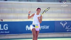 Alex eala (15 years old!!) has won her first @itftennis at the #rafanadalacademy by movistar! Just In Alex Eala Executes Powerful Start In Bid For 2nd Pro Tennis Title In Spain Good News Pilipinas