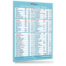 Printable air fryer cooking times chart. French Fries Perfectly Fry Family Favorites Like Pizza Willa Flare Air Fryer Cheat Sheet Cooking Times Reference Guide For 80 Foods Chicken Nuggets Magnetic Flip Chart And 6 Vinyl Decal Stickers Deep