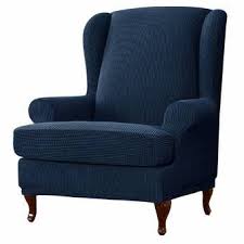 Damask Printed Elastic T Cushion Wingback Chair Slipcover Slipcovers For Chairs Wingback Chair Slipcovers Slipcovers