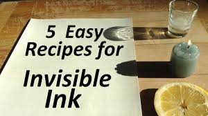 5 Easy Recipes For Invisible Ink Youtube Invisible Ink Easy Science Projects Easy Science