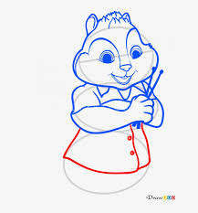 Draw an oval & the shape for the upper body. How To Draw Theodore Alvin And Chipmunks Drawing Free Transparent Png Download Pngkey
