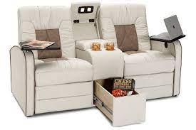 Rv dinette credenza computer center. Qualitex De Leon Rv Loveseat With Console Rv Furniture Shop4seats Com