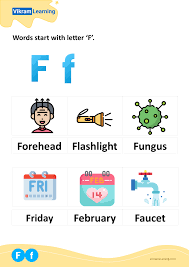 Letter f with social words. Download F Letter Words Worksheets For Free Vikramlearning Com