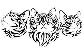Free Tribal Cat Vector Art Cat Embroidery Design Cat Vector Vector Art