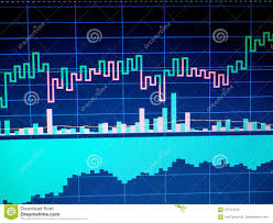 Stock Market Chart On Computer Display Business Analysis