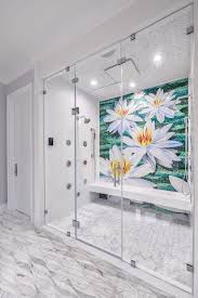 Luxury black and white bathroom design ideas 30 42 luxury black and white bathroom design ideas by zyhomy posted on october 25, 2018 may 24, 2019. Luxury White Bathroom Huge Master Bath Shower With Lotus Mosaic Tile