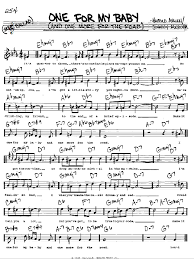 One For My Baby And One More For The Road Sheet Music Frank Sinatra Real Book Melody Lyrics Chords