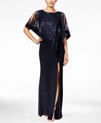 R M Richards Sequined Lace Cape Gown Reviews Dresses Women Macy S Lace Cape Cape Gown Classy Jumpsuit Outfits