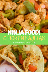 Ninja Foodi Chicken Fajitas Air Fryer Recipe Air Fryer Recipes Healthy Ninja Cooking System Recipes Chicken Fajitas