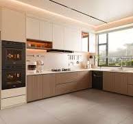 Modern Home Furnitures RTA Kitchen Cabinets Solid Wood Shaker Style Lacquer  Finish Melamine Board Cabinetry Building Thailand