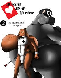 Fight Of Pride 2 - The Squirrel And The Hippo gay furry comic - Gay Furry  Comics