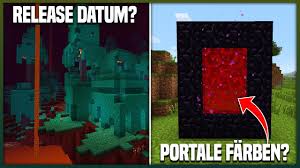 Wann kommt das minecraft 1.14 update für handy (pocket edition) raus? Minecraft 1 16 Update Release Datum Portale Farben Neue Festungen Youtube