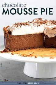 Chocolate Mousse Pie The Little Epicurean Recipe Chocolate Mousse Pie Chocolate Graham Cracker Crust Chocolate Graham Crackers