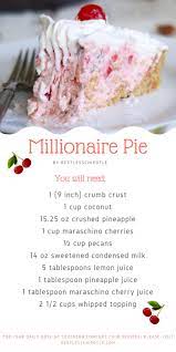 Easy Millionaire Pie Recipe Furr S Cafeteria Copycat Restless Chipotle Recipe Christmas Pie Recipes Millionaire Pie Recipe Cream Pie Recipes