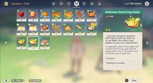 Recipe unlock locations, cooking items & secret character dishes · adeptus' temptation (5 star) · almond tofu (2 star). Genshin Impact Cooking Guide Techraptor