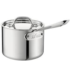 Learn more add to cart All Clad Stainless 3 Qt Saucepan With Lid Qvc Com