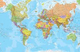 This is a great map for students schools offices and. Political World Map Wallpaper Mural Hovia