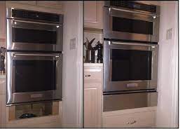 Wall oven microwave combo 27. Wall Oven Filler Strip For A 27 Kitchenaid 27 Combination Wall Oven Model Koce507ess Before Aft Wall Oven Wall Oven Microwave Combo Wall Oven Microwave