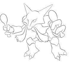 Pokemon Coloring Pages Alakazam