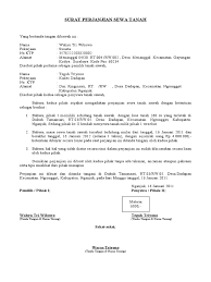 Surat perjanjian kontrak/ sewa tanah (pks); Surat Perjanjian Sewa Tanah