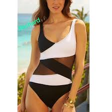 Black And White Sheer Monikini Swimsuit Boutique