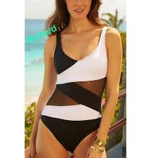 Black And White Sheer Monikini Swimsuit Boutique
