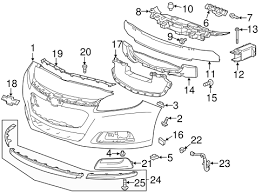 Oem Bumper Components Front For 2016 Chevrolet Malibu Limited Gmpartscenter Net