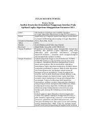 M.yusuf fajar, onoy rohaeni, yurika permausari. Tugas Review Jurnal Docx Tugas Review Jurnal Review Jurnal Analisis Desain Dan Kemudahan Penggunaan Interface Pada Aplikasi Logika Algoritma Course Hero