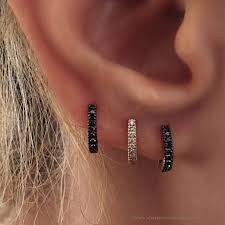 Imported round channel band earrings with 14k ipg gold. Small Diamond Hoop Earrings Classy Fashion Jewelry Diamond Hoop Earrings Small Large Silver Hoop Earrings White Gold Hoop Earrings