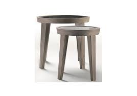 Black/brown medium round wood coffee table. Dida Round Small Table Flexform Milia Shop