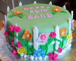 Pin By Sarah Mullins On My Cakes Garden Birthday Cake Garden Party Cakes 80 Birthday Cake