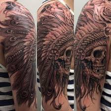 Indian skull tattoo are great tattoos for both men and women alike. Best 25 Indian Skull Ideas On Headdress Tattoo Indian Skull Tattoos Best Sleeve Tattoos