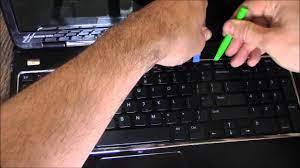 How To Remove The Keyboard On A Dell Laptop Computer - Youtube