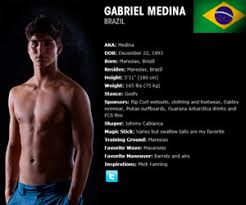 The decision came around the same time as medina's marriage to yasmin brunet, who has traveled with him to australia, and seems part of a broader shift in gabriel's life on tour. Gabriel Medina Datasheet Media Attachments From Atlantik Surf