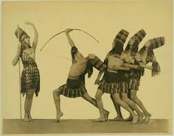 Ruth St. Denis and Robert Gorham, Charles Weidman, Roy Busclark and George  Steares in Ishtar of the Seven Gates.