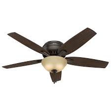 View it now on amazon. Hunter Newsome 52 In Premier Bronze Led Indoor Flush Mount Ceiling Fan 5 Blade In The Ceiling Fans Department At Lowes Com