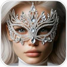 Bling Rhinestone Masquerade Mask For Women Ball Costume Crystal Face Mask  Carnival Jewelry