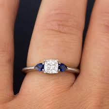 Add to wish list add to compare. Tressa Three Stone Prong Set Engagement Ring With Pear Shaped Side S