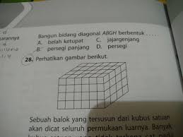 Jumlah kubus satuan berwarna kuning ada 8 buah di depan + 8. Sebuah Balok Yang Tersusun Dari Kubus Satuan Akan Dicat Seluruh Permukaan Luarnya Banyak Kubus Brainly Co Id