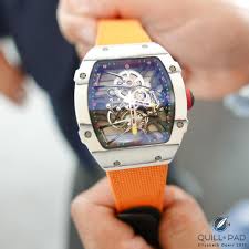 After selling out of the first nadal watch, priced at $525,000 and launched in 2010, mille and nadal this year launched a second watch. Richard Mille Rm 27 02 For Rafael Nadal The Quintessential Sports Tourbillon Reprise Quill Pad