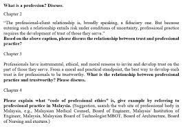 In point 3 stated that we nurses administer care for ill and injured patients; Solved What Is A Profession Discuss Chapter 2 The Prof Chegg Com