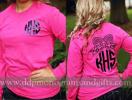 Where to put a monogram. Personalized Full Back Aztec Bow Long Sleeve Shirt Ships In 2 3 Weeks Monogram T Shirts Vinyl Shirts Long Sleeve Shirts
