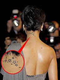 Rihanna Star Tattoo Star Tattoos Neck Tattoo Rihanna Star Tattoo