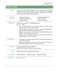 client service executive cv
